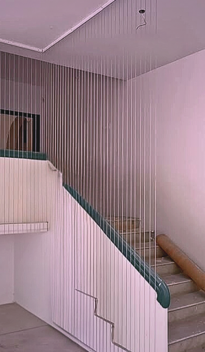 Staircase invisible grill installation